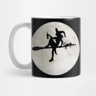 Witch on a broomstick Mug